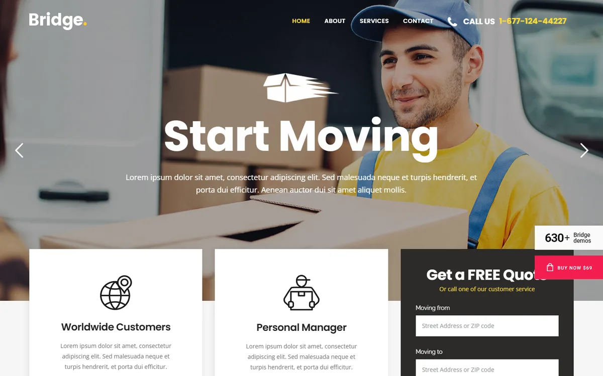 Moving Şirket wpbakeryelementor web tasarım demosu