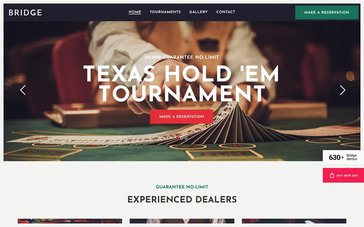 Casino wpbakery web tasarım demosu