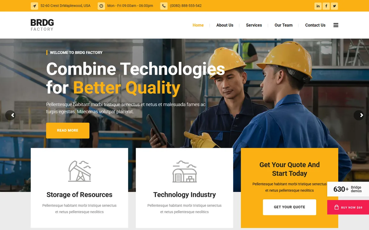 Factory wpbakeryelementor web tasarım demosu