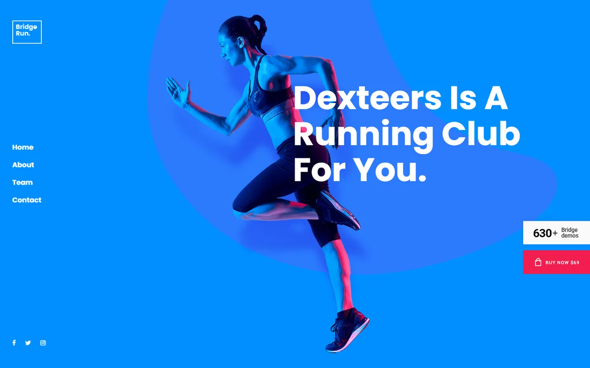 Running Club wpbakery web tasarım demosu