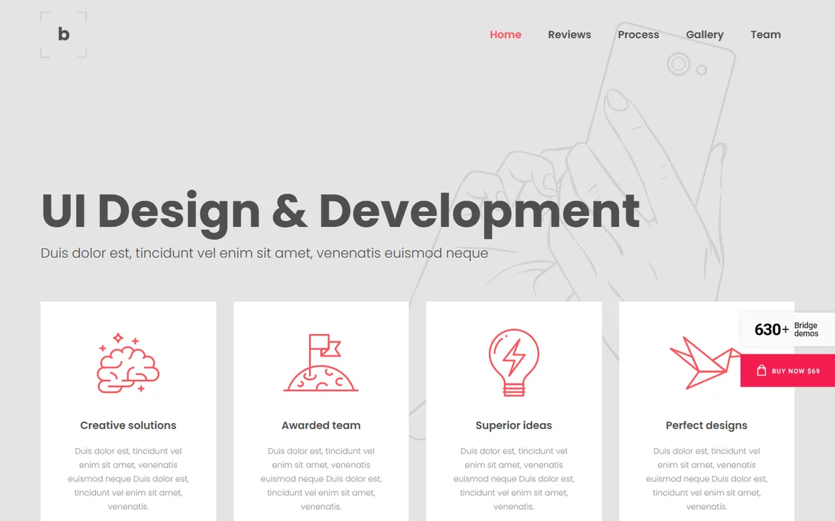 UI Design Şirket wpbakery web tasarım demosu