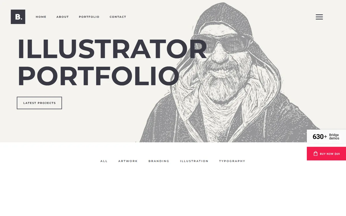 Illustrator Portföy wpbakery web tasarım demosu