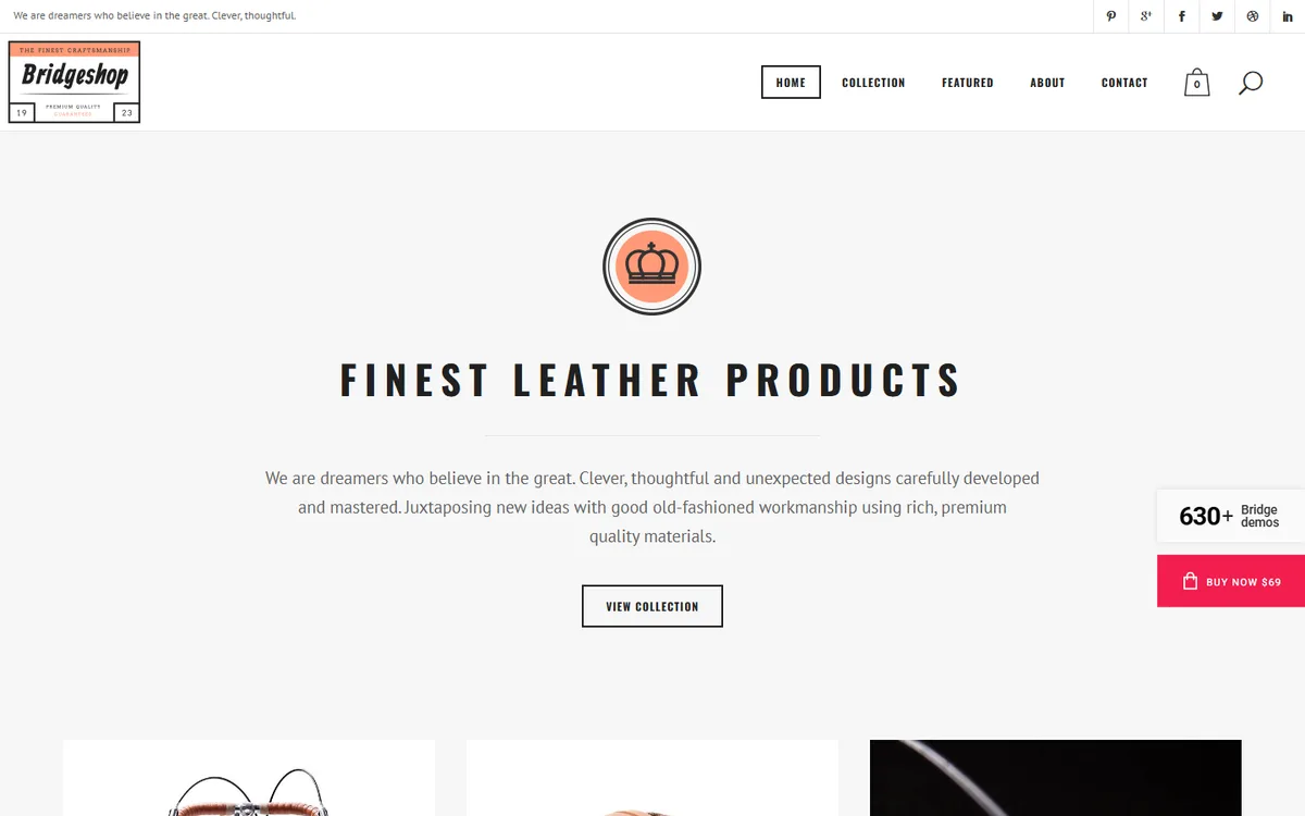 Leather Mağazası wpbakery web tasarım demosu