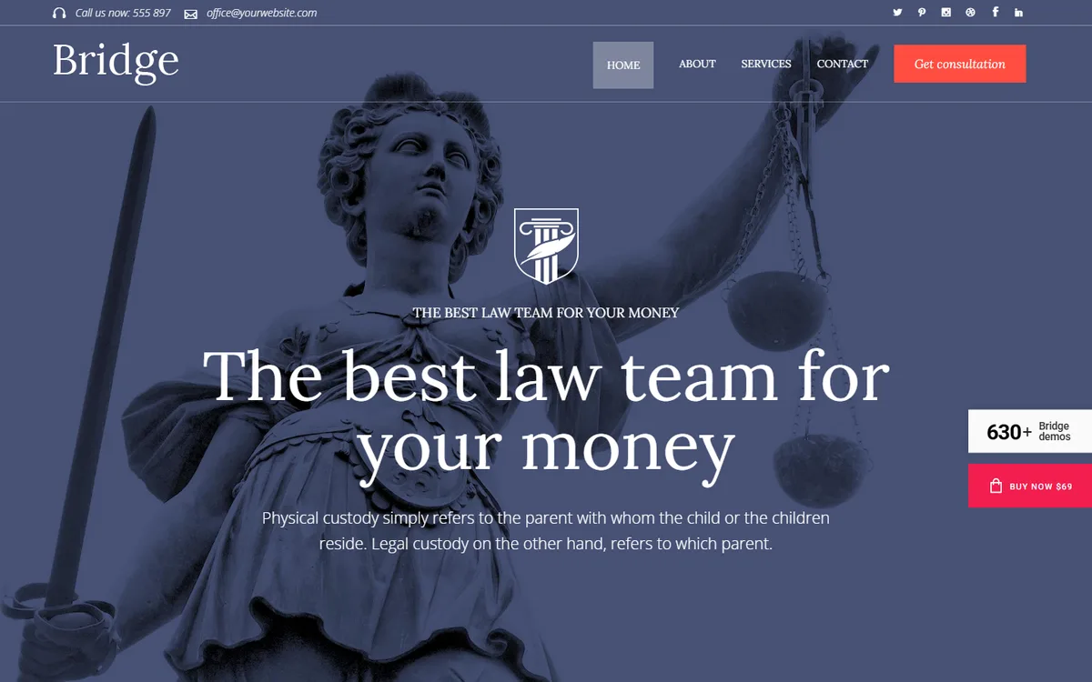 Law Firm wpbakery web tasarım demosu