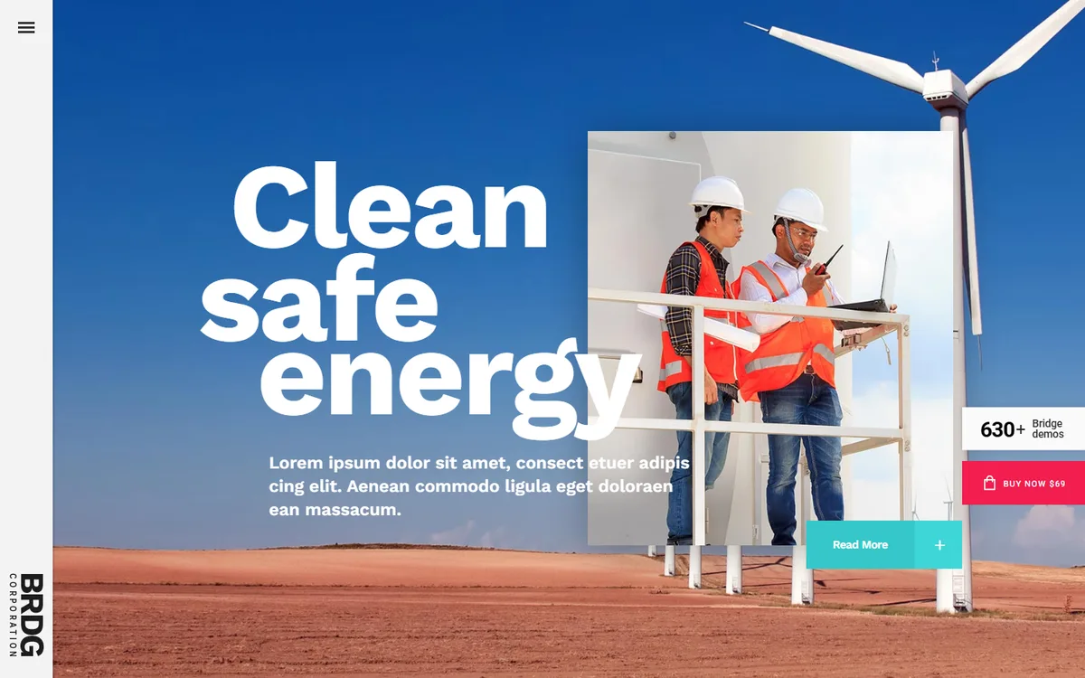 Clean Energy wpbakery web tasarım demosu
