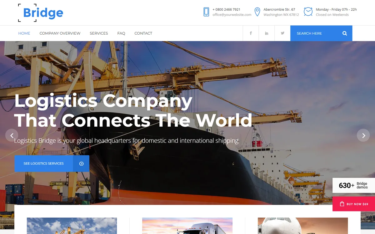 Transport wpbakeryelementor web tasarım demosu