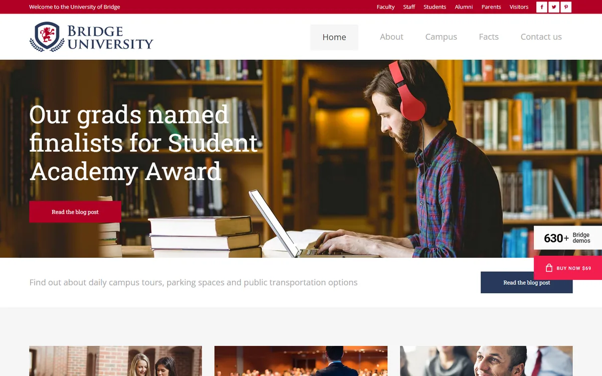 University II wpbakery web tasarım demosu