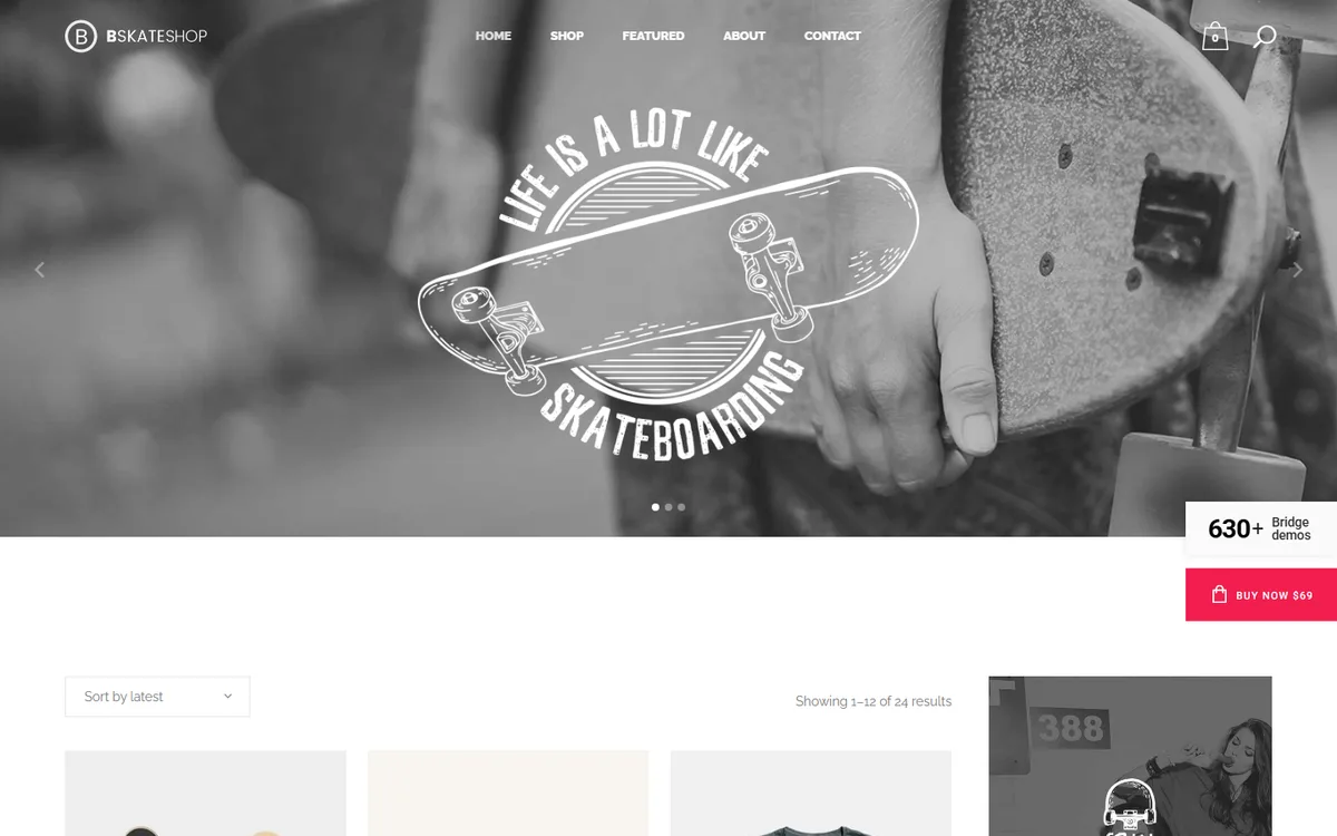 Skate Mağazası wpbakery web tasarım demosu