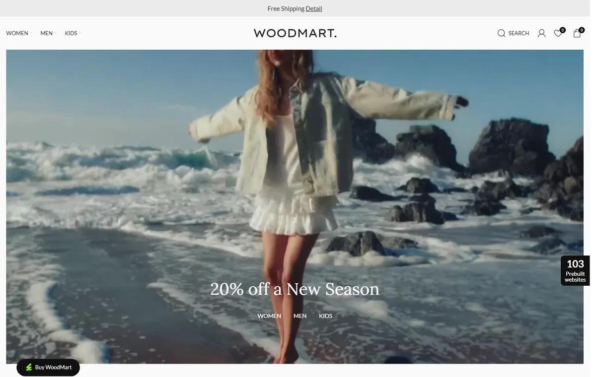 WoodMart-007 Modern Moda Butiği web tasarım demosu