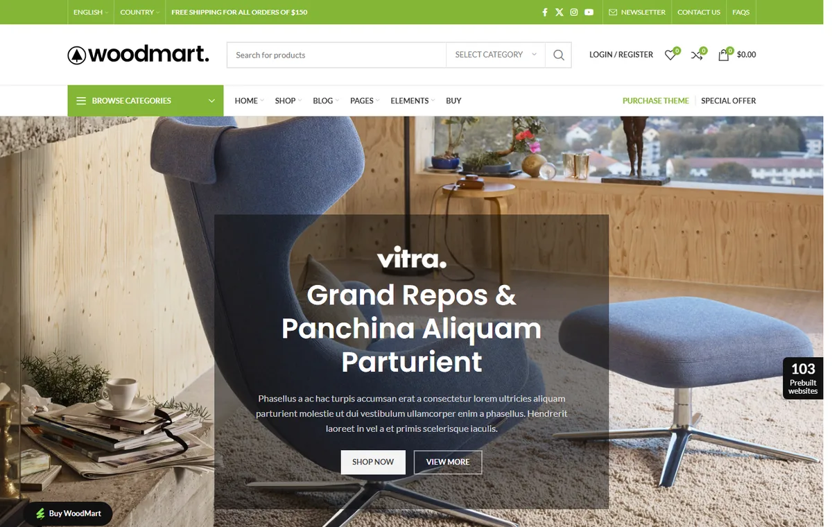 WoodMart-093 Satış Odaklı Landing Page web tasarım demosu